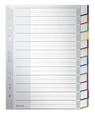 Obrázok produktu pre Leitz 1275-00-00 1275 Register - PP, blanko, A5, 12 Blatt, grau