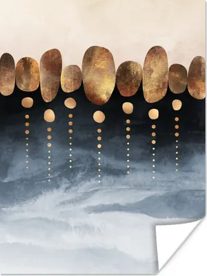 Produktbild von MuchoWow® Poster Gold - Abstrakt - Luxus 90x120 cm - Wohnzimmer