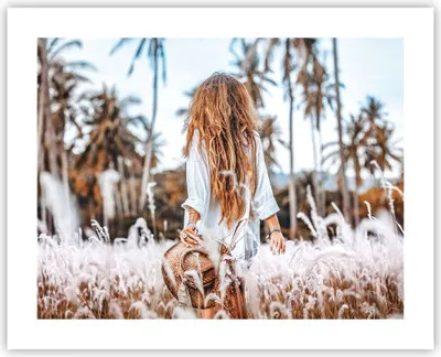 Produktbild von Poster - Poster ohne Rahmen - Wiese Frau Gras - 50x40 cm - Wand Bild - Wanddeko - Wandbilder - Kunstposter - Wandposter - Bilder - Kunstdruck - Wanddekoration - Wandbild - P2XAA50x40-5115