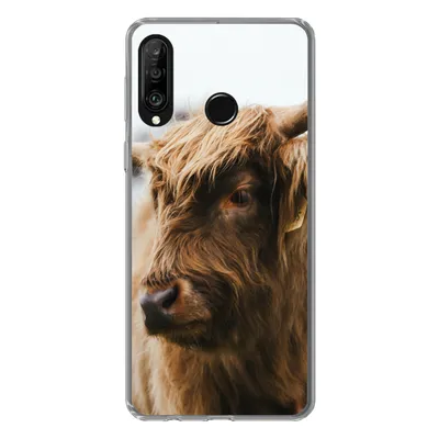 Produktbild von MuchoWow® Handyhülle Schutzhülle Hülle für Huawei P30 Lite Schottischer Highlander - Tiere - Hörner Silikon Softcase Handy Hülle - Handyhülle