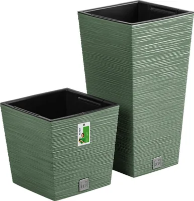 Produktbild von Blumentopf Pflanzkübel FURU Square Balkonkasten Blumenkübel Grün