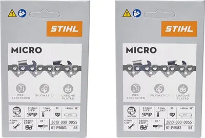 Immagine prodotto di STIHL Picco Micro Mini 3 Catena 40 cm 3/8" P 1,1 mm 55 TG 2 pz. ( 2x 36100000055 )