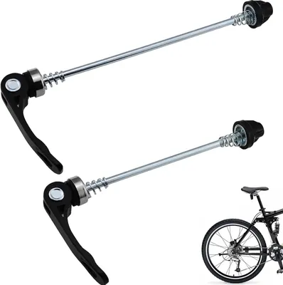 Image de TRANKIELO® - Attaches rapides pour axes de vélo - Axes avant et arrière de haute qualité - Adaptés aux vélos de course et aux VTT