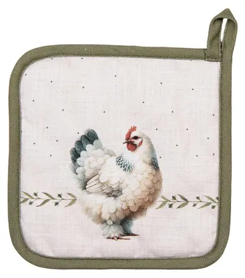 Produktbild von Clayre & Eef Topflappen 20x20 cm Beige Baumwolle