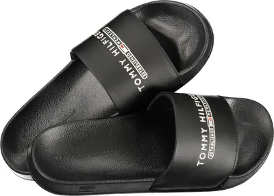 Produktbild von Stylische schwarze Herrenschuhe: Pantoletten mit Stickerei-Detail