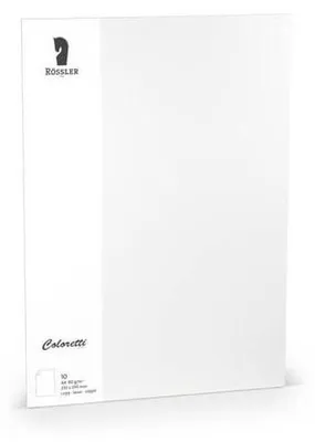 Image de Rössler Papier 220701509 Coloretti Papier à lettres - A4, 80g, 10 feuilles, blanc