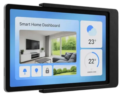 Produktbild von Tablet Wandhalterung Passgenau - Tablet Ständer - Wandhalter - Smart Home - Kabelmanagement - Schlankes Design - Tablet Halterung