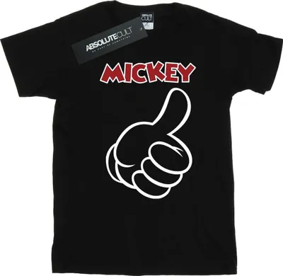 Zdjęcie produktu dla Disney – koszulka damska „Mickey Mouse Thumbs Up” BI36093 (S) (czarna)