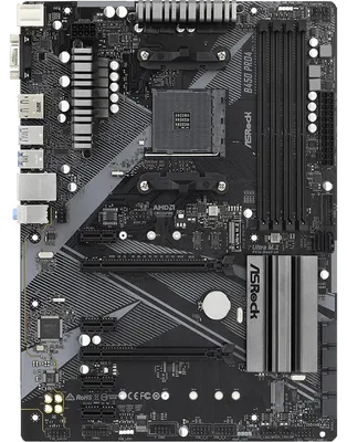Produktbild von Asrock B450 Pro4 R2.0, AMD, Sockel AM4, AMD Athlon, AMD Ryzen 3000 Series, AMD Ryzen 5000 Series, DDR4-SDRAM, 128 GB, DIMM