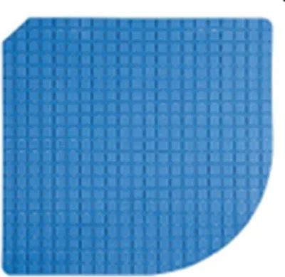 Produktbild von MSV Premium Duschmatte Badematte Badewannenmatte Badewanneneinlage antibakteriell rutschfest mit Saugnäpfen - Blau - ca. 48,5 x 48,5 cm halbrund - duftet nach Rosen - waschbar bei 60° Grad