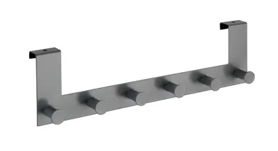 Produktbild von WENKO Tür Garderobe CELANO 6 Haken Aufhängen Kleidung Jacken Handtuch Halter Bad