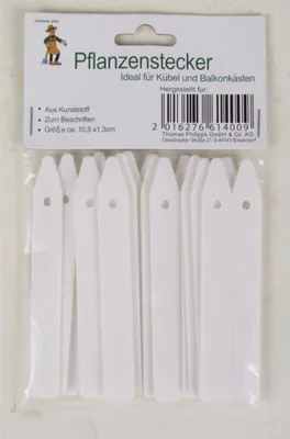 Image de 10x 20 paquets de fiches pour plantes 10,5 x 1,3cm pour écrire Écrire