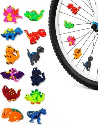 Productafbeelding van Kleurrijke fietsspaakclips decoratie voor kinderen - Set van 12 - Meisjes en jongens - Kleine fietsfans fietsaccessoires
