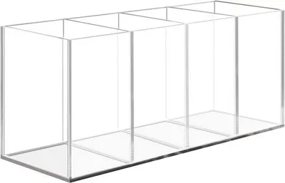Immagine prodotto di Organizer in acrilico per ufficio, bagno e camera da letto con 4 scomparti trasparenti