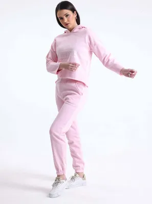 Produktbild von Jogginsanzug Freizeitanzug Sportanzug Royyen 957 mit Print Damen – ROSA / L