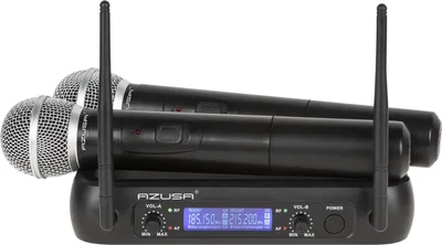 Zdjęcie produktu dla Rebel MIK0141 Profesjonalny zestaw audio WHF, 2-kanałowy, WR-358LD + 2 x mikrofon