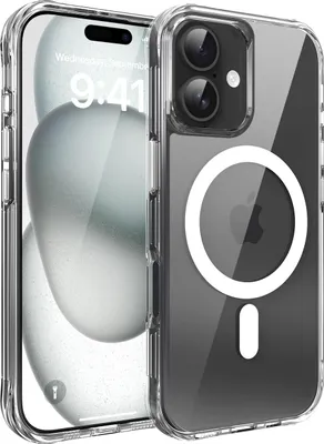 Produktbild von Cadorabo Schutzhülle kompatibel mit Apple iPhone 17 Hülle in TRANSPARENT kompatibel mit MagSafe Hybrid Case Cover Handyhülle mit TPU Silikon-Rand und stabiler Rückseite