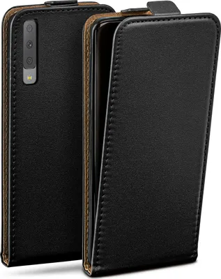 Produktbild von moex® Flip Case kompatibel mit Samsung Galaxy A7 (2018) - Hülle mit 360 Grad Schutz, Schwarz