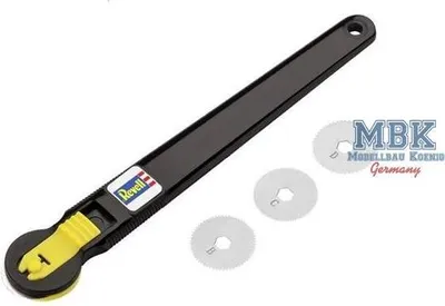 Produktbild von Revell 39076 Gravurwerkzeug für Nietenreihen, 4 Gravierscheiben mit unterschiedlichen Nietenabständen Modellbau-und Bastelzubehör, schwarz, 14 cm, China, Verbrauchereinheit Zubehör, 15 mm, 100 mm