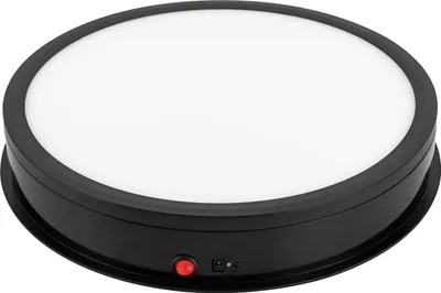 Immagine prodotto di Piattaforma girevole per display - Piattaforma rotante elettrica a 360° per foto/video e presentazione di gioielli - Diametro 42 cm - Capacità di carico 50 kg - Telecomando - Plastica - Nero