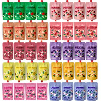 Produktbild von Owolovo Fruchtmus Mix Set 40 x 200 g vegan für Kinder
