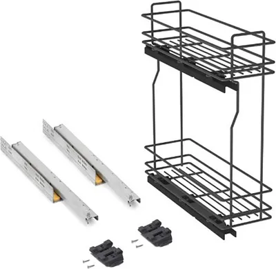 Obrázok produktu pre Emuca Bočný výsuvný držiak na fľaše Soft 20 cm Silver Silver One Size