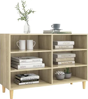 Produktbild von Möbel Sideboard - praktischem Design - Wohnzimmerschrank - Kommde für Flur - Sonoma-Eiche 103,5x35x70 cm Holzwerkstoff Top3690660