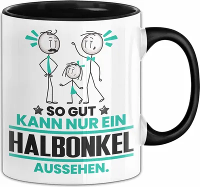 Produktbild von Halbonkel Geschenk Tasse So Gut Kann Nur Ein Halbonkel Aussehen Geschenkidee Kaffee-Becher (Schwarz)