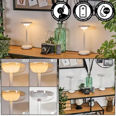 Produktbild von Montigli dimmbare Tischlampe aus Kunststoff in Weiß