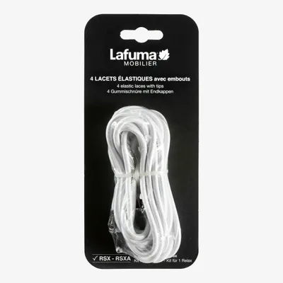 Produktbild von Lafuma "Lafuma 4er-Set Schnüre für Relaxsessel RSX mit Endkappen Rsx Gummiband weiss"