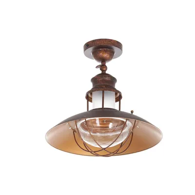 Produktbild von Lindby Deckenleuchte Louisanne, braun, Metall, Ø 35cm