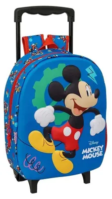 Produktbild von Safta Mickey Mouse 3d 8.91l Rucksack Mit Rollen Blau Kinder Blau One Size