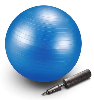 Produktbild von Gymnastikball 55 cm Anti-Burst, Sitz- & Fitnessball, Blau, inkl. Pumpe