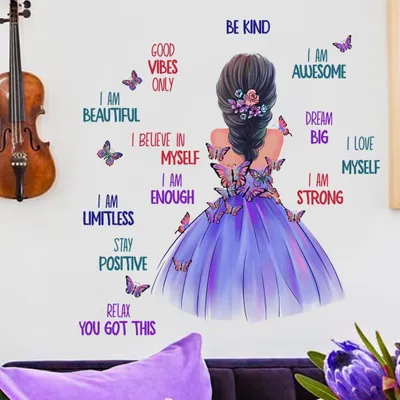 Produktbild von Wandsticker Girlpower für Kinderzimmer 66 x 70 cm