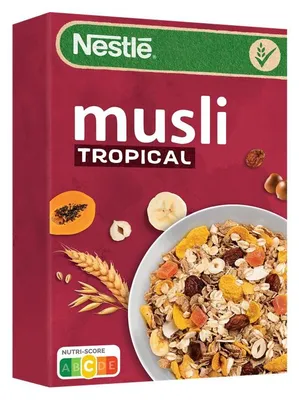 Zdjęcie produktu dla Musli tropikalne z owocami i orzechami Nestlé 350 g