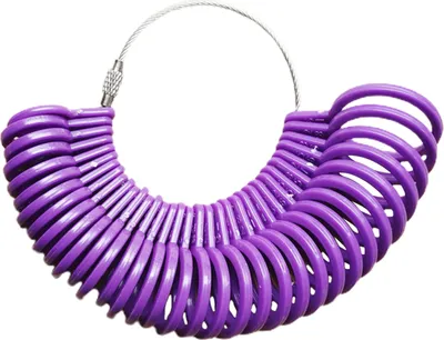 Produktbild von Fingerring-Stick-Messgerät, professionelles, präzises, abnehmbares HK-Größen-DIY-Fingerring-Messwerkzeug für Juweliergeschäft-Lila