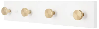 Obrázek produktu pro Omgoods - Nástěnný věšák s háčky, 40 cm - Dřevěný věšák se 4 háčky