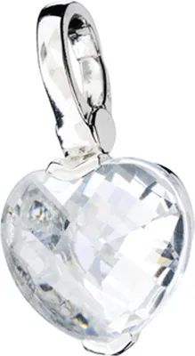 Produktbild von Charm Giorgio Martello Milano mit Zirkonia-Herz, Silber 925 Weiss Onesize