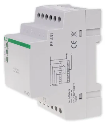 Productafbeelding van PF-431 Automatische fasekeuze schakelaar, 16A, 3M, 3 x 230V+N, True RMS