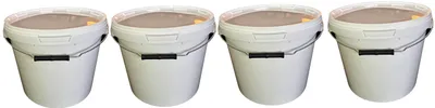 Produktbild von SILPLAST Eimer mit Deckel 17L x 4 Kunststoffeimer 17 Liter lebensmittelecht stapelbar Plastikeimer leer Weiß