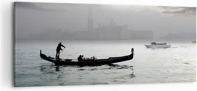 Produktbild von Bild auf Leinwand - Leinwandbild - Venedig italien stadt wasser - 120x50cm - Wand Bild - Wanddeko - Leinwanddruck - Bilder - Kunstdruck - Wanddekoration - Leinwand bilder - Wandkunst - AB120x50-2669