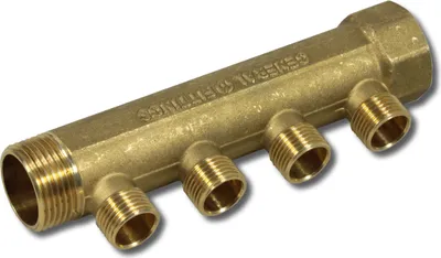 Produktbild von 3/4 Zoll Verteiler mit 4x 1/2 Zoll Anschlüssen