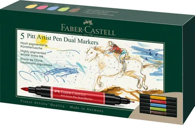 Image de FABER-CASTELL Tuschestift PAP Dual Marker 5er Etui