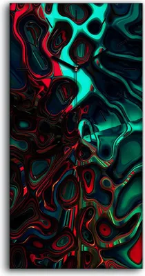 Produktbild von Wandkunst Leinwand Bild Uhr Geräuschlos Kunstdruck 30x60 Abstrakte Kunst - schwarze Hände
