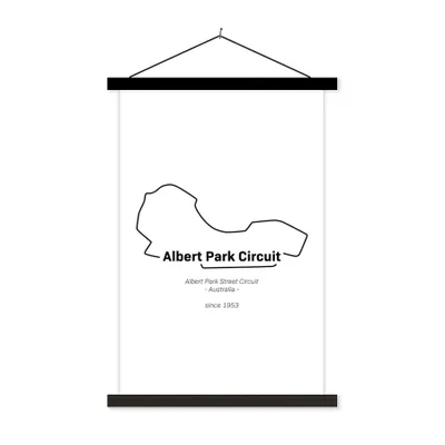 Produktbild von MuchoWow® Textilposter Formel 1 - Australien - Rennstrecke 40x60 cm mit schwarzem Rahmen - Wanddekorationen