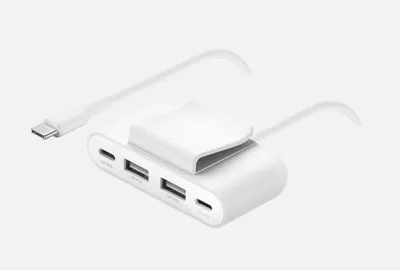 Obrázek produktu pro Belkin BUZ001bt2MWHB7, USB typu C, USB 3.2 Gen 1 (3.1 Gen 1) Type-A, USB typu C, Bílá, Kulatý kabel, 2 m, 1 kusů