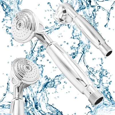 Produktbild von Granitan | Duschbrause Retro - Chrom - 1-funktional - Klassisches Design - Hochwertige PVC-Qualität
