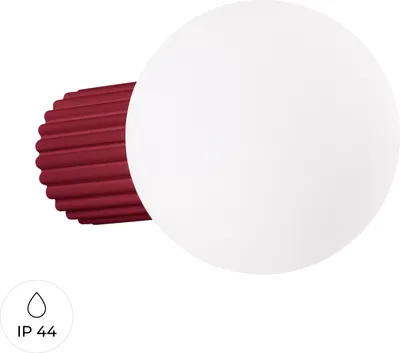 Produktbild von Wandleuchte HALO burgunderrot IP44 1xG9 8W Aluminium/Glas 12x17x12cm Sollux Lighting