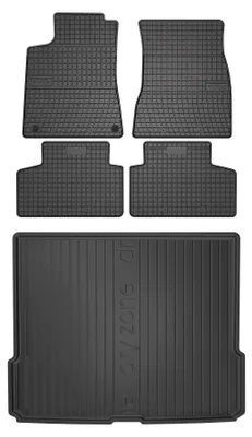 Produktbild von Gummimatten + Kofferraumwanne für Mercedes GLB X247 2019- (SUV/Crossover, oberer Ladeboden) – Schwarz, passgenau – Wielganizator SolidPRO