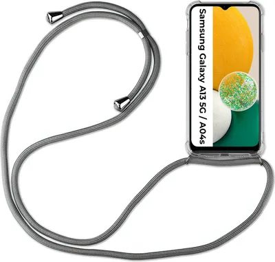 Produktbild von Handykette für Samsung Galaxy A13 Handyhülle mit Band Schutz Hülle Handy Tasche in Grau